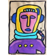 juhel_05_huile_sur_papier_kraft_2005_30x21