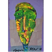 stan_08_tte_verte_acrylique_sur_papier_fort_70x50_2007