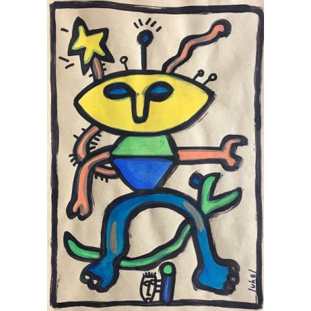 juhel_02_huile_sur_papier_kraft_2005_30x21