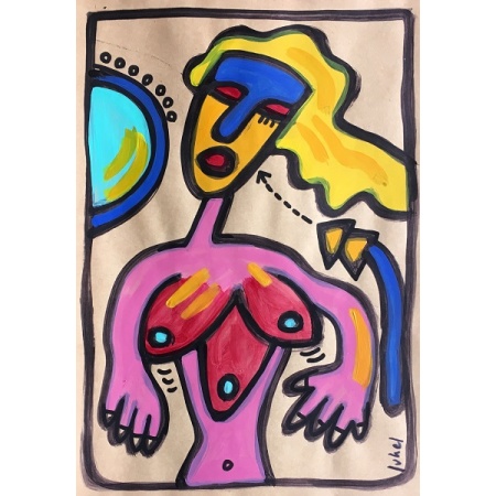 juhel_03_huile_sur_papier_kraft_2005_30x21