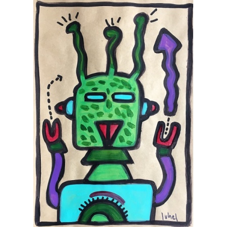 juhel_04_huile_sur_papier_kraft_2005_30x21