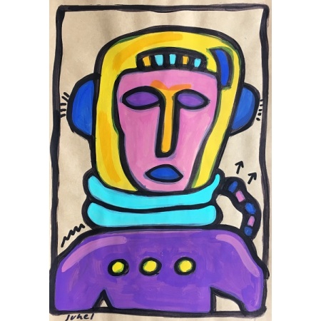 juhel_05_huile_sur_papier_kraft_2005_30x21