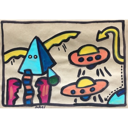 juhel_07_huile_sur_papier_kraft_2005_21x30