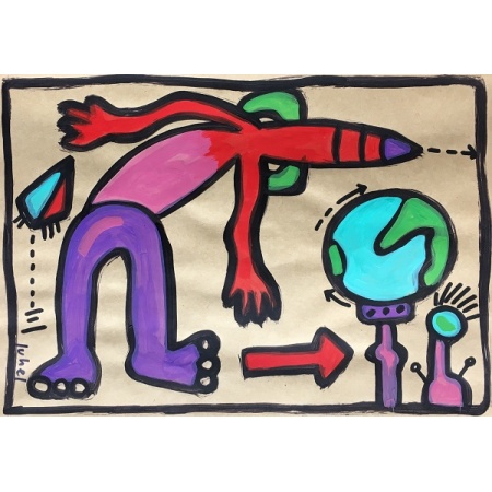 juhel_08_huile_sur_papier_kraft_2005_21x30