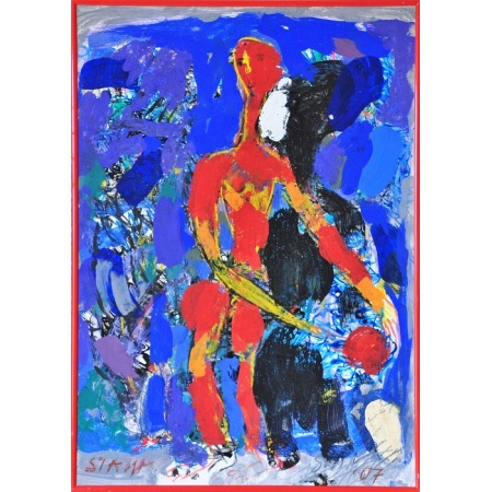 stan_07b_homme_rouge_acrylique_sur_papier_fort_70x50_2007